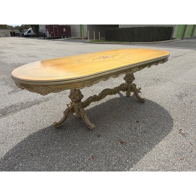 1970s 1970s Italian Baroque Gold Beech Dining Table – 1 Piece For Sale - Image 5 of 15