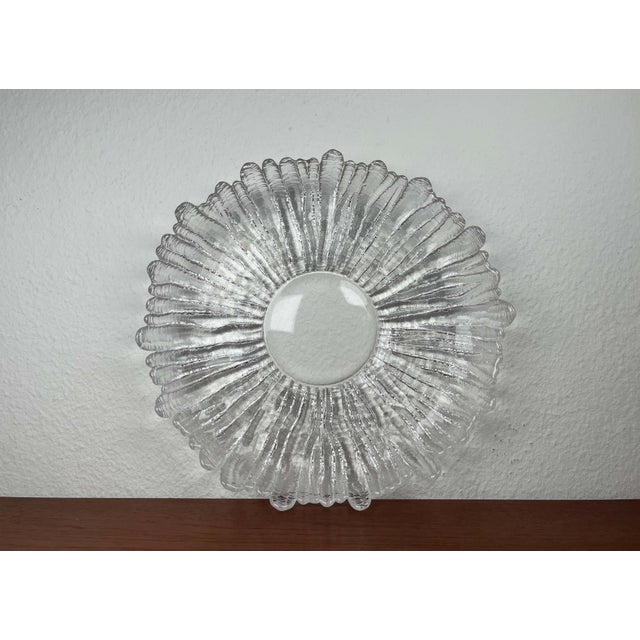Mid-Century Modern German Glass Bowl with Floral Design, 1960s For Sale - Image 9 of 13