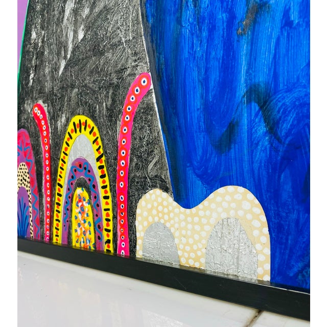 Monumental Mixed Media Painting by Mexican Artist Jesus Tellosa, Signed & Dated For Sale - Image 14 of 18