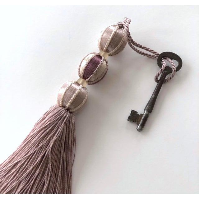 2020s Beaded Satin Key Tassel in Lavender - Amethyst Color For Sale - Image 5 of 15