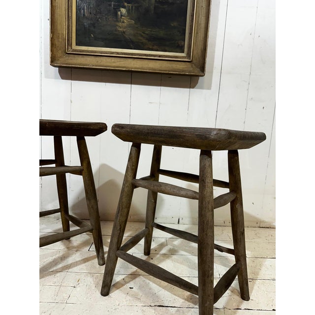 Victorian Original Pitch Pine Artist Stool, 1880 For Sale - Image 9 of 15