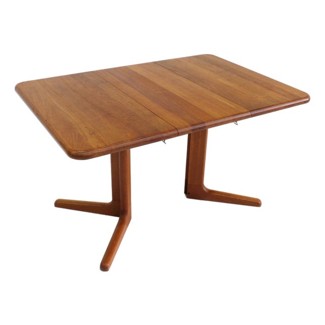 Vintage Danish Extendable Dining Table in Teak, 1960s For Sale