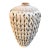 Large Vintage Woven Palm and Rattan Urn Shape Basket Vase For Sale