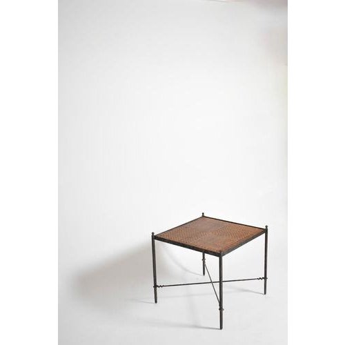 Wrought Iron and Wicker Side Tables, 1970s, Set of 2 For Sale - Image 4 of 6