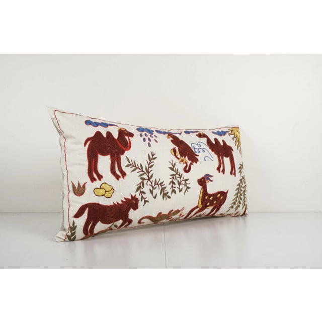 Tashkent Suzani Animal Bedding Pillow Case Made From Suzani, Lumbar Horse and Camel Tashkent Cushion Cover Suzani is an...