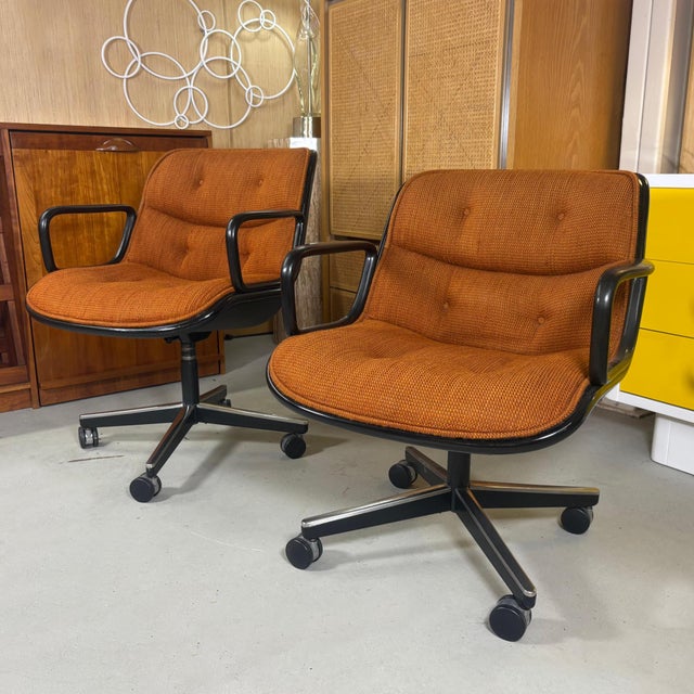 Charles Pollack for Knoll Burnt Orange Executive Chair For Sale - Image 6 of 15