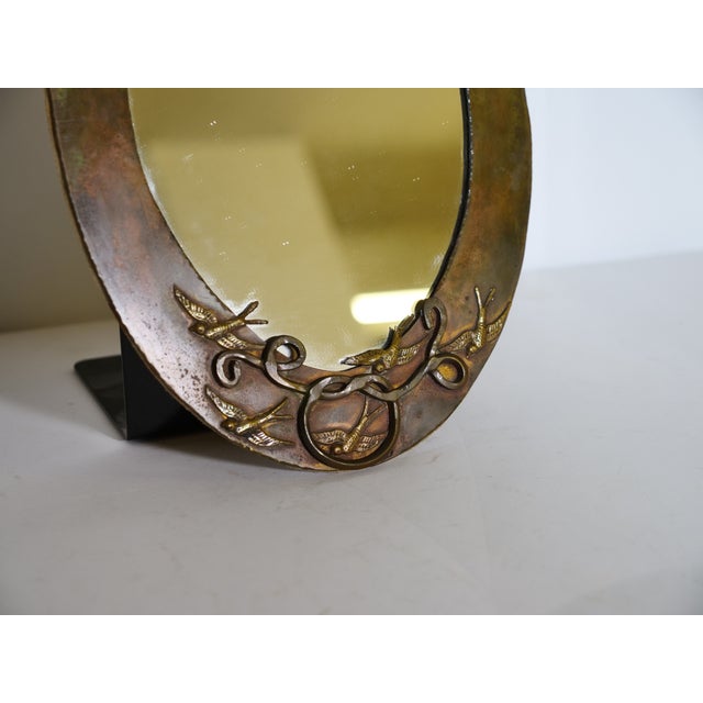 Art Nouveau Dressing Mirror in Metal, 1900s For Sale - Image 3 of 13