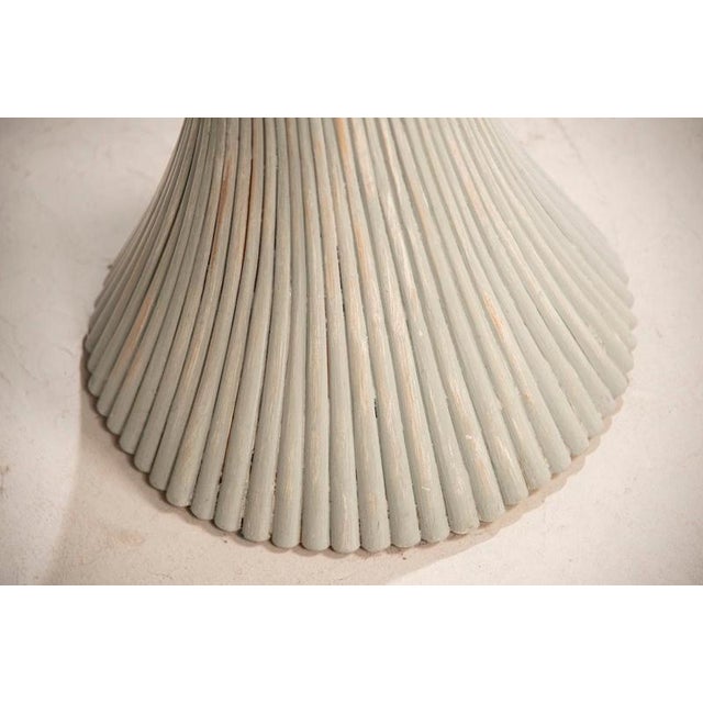 White Painted Bamboo Plant Stands with Black Glass Tops, 1970s, Set of 2 For Sale - Image 12 of 16