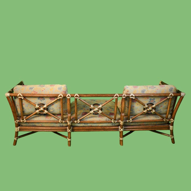 Vintage McGuire Target Back Sofa For Sale - Image 10 of 10