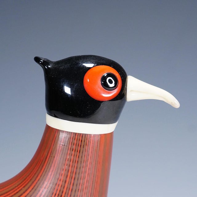 Toni Zuccheri Rare Phesant Sculpture by Toni Zuccheri for Venini For Sale - Image 4 of 11