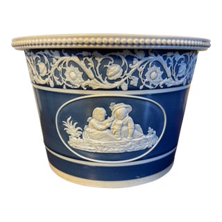 Antique Early 19th Century English George III Chetham & Woolley Pottery Cachepot Flower Pot Circa 1810 For Sale