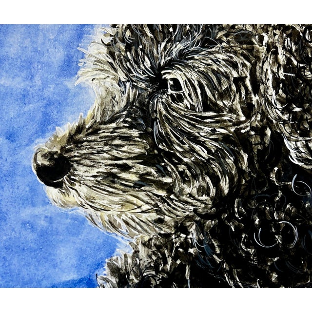 Contemporary Giclee Fine Art Print Watercolor Painting of “Pixie Poodle” For Sale - Image 3 of 3