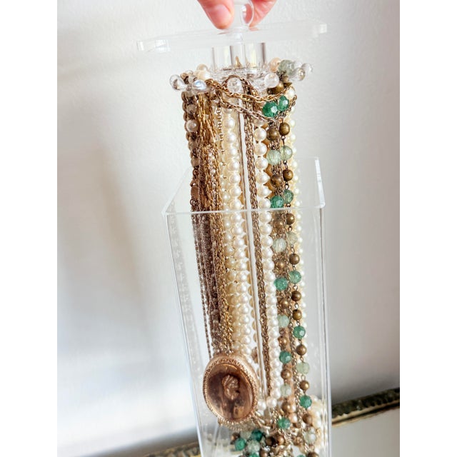 Postmodern Acrylic Jewelry Caddy Necklace Holder For Sale In New York - Image 6 of 17