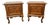 Vintage French Louis Style Oak Bedside Tables, Set of 2 For Sale