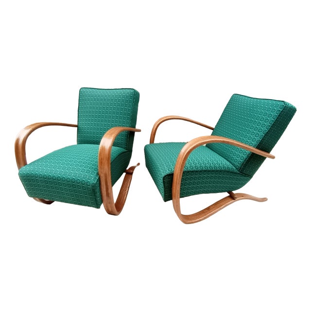 H-269 Armchairs by Jindrich Halabala for Up Zavody, 1930s, Set of 2 For Sale