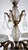 Antique French Brass and Glass Five-Light Chandelier, 1930s For Sale - Image 9 of 14