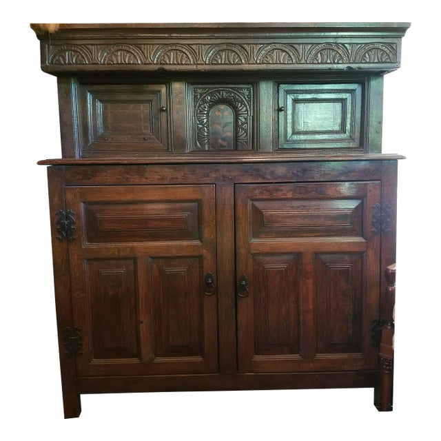 1600s English Court Cupboard For Sale