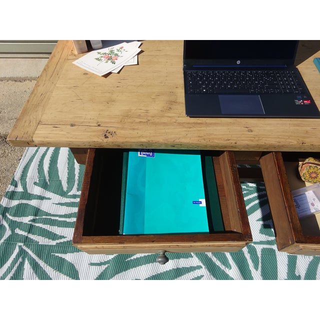 Rustic Oak Desk, 1930s For Sale - Image 12 of 18