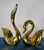 Metal Monumental 15-Inch Hollywood Regency Brass Swans – Pair For Sale - Image 7 of 10