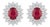 Natural 18k Gold Diamond 1.93ct & Ruby 2.44ct Stud Earrings For Sale