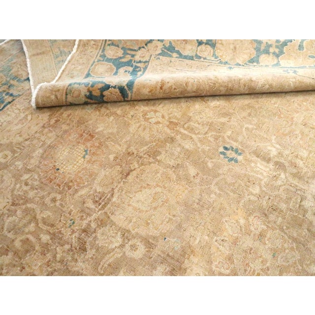 Beige Galerie Shabab Collection Early 20th Century Persian Tabriz Room Size Carpet For Sale - Image 8 of 8