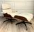 Vintage Northfield Eames-Style Lounge Chair & Ottoman in Walnut & Ivory Bouclé For Sale - Image 11 of 16