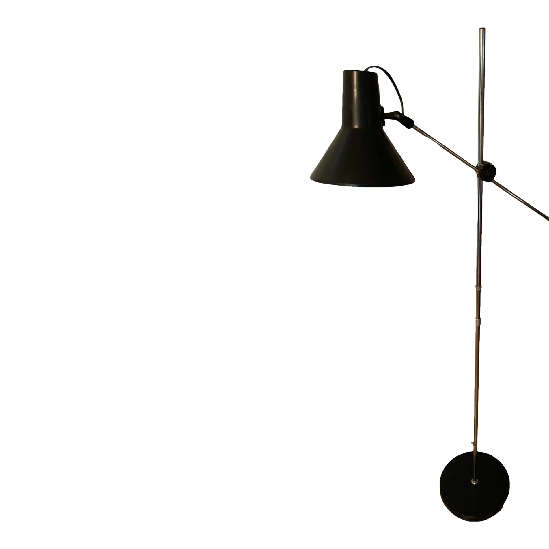 Vintage Ikea Post Modern Adjustable Floor Lamp Black | Chairish