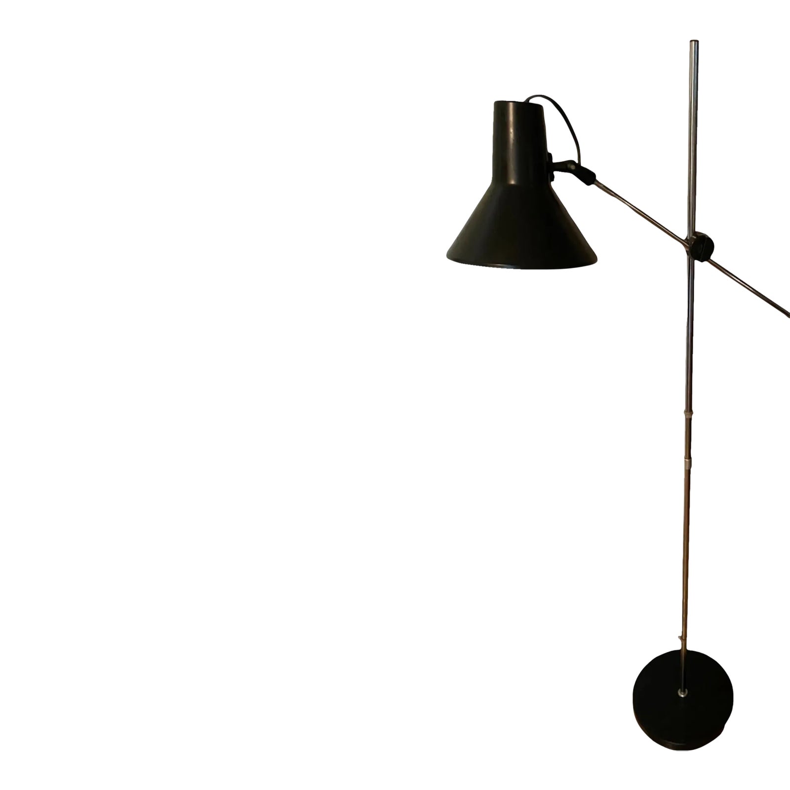 Vintage Ikea Post Modern Adjustable Floor Lamp Black | Chairish
