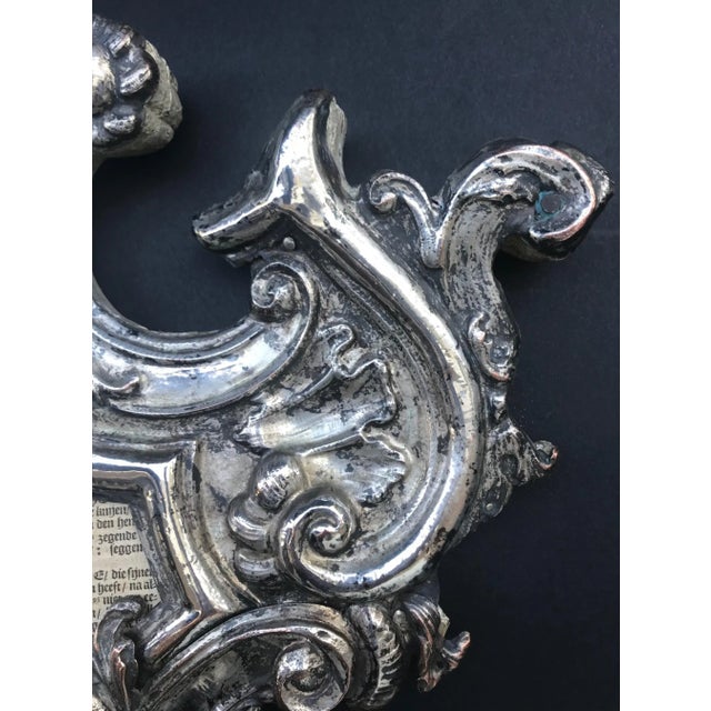 18th Century Repousse Baroque Ecclesiastical Carta Gloria For Sale In West Palm - Image 6 of 13