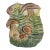 1970s Italian Majolica Fern and Mushroom Trivet or Wall Decor For Sale