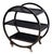 Art Deco Circular Three-Tiered Drinks Cart of Ebonized Wood From Italy For Sale - Image 4 of 8