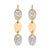 A luminous study in contrast and cadence, these linear drops cascade in three oval stations—an elegant chain of intention....