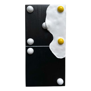 Vera Vizzi, Modular Domino Wall Sculpture with Twin-Yolk Fried-Egg Motif, 2026, Foam Clay For Sale