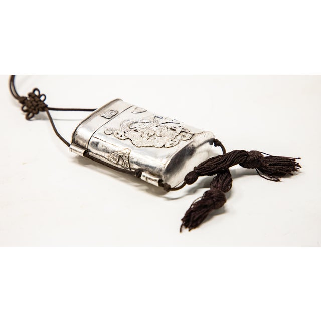 Mid 20th Century Mid 20th Century Chinese Sterling Pill Box For Sale - Image 5 of 10