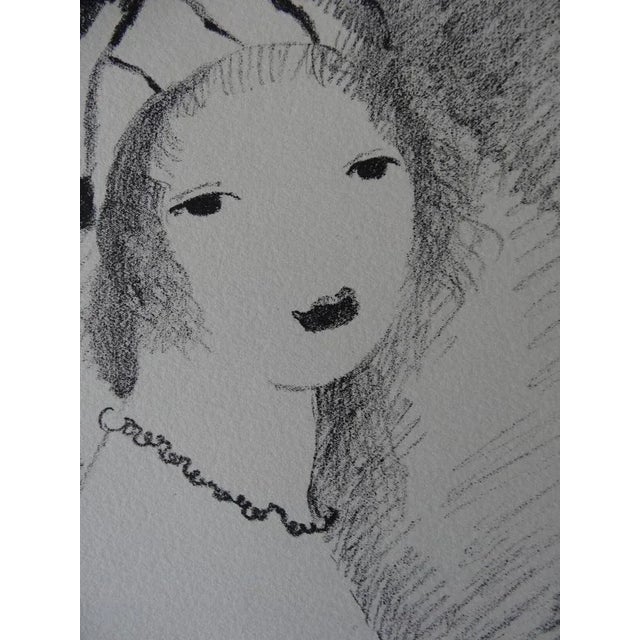 Modern Marie Laurencin, Young Girl with a Necklace, 1930, Original Lithograph For Sale - Image 3 of 5