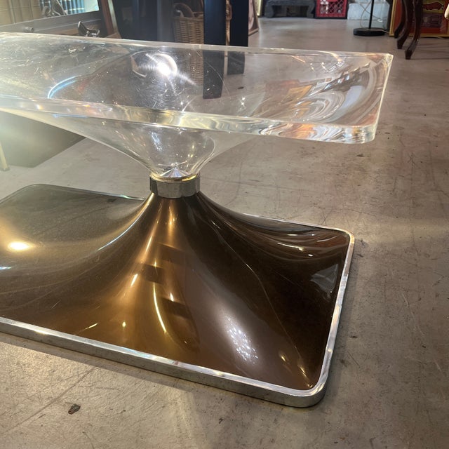 Plastic Vintage Swivel Coffee Table 1970s in the Style of Airborne For Sale - Image 7 of 10