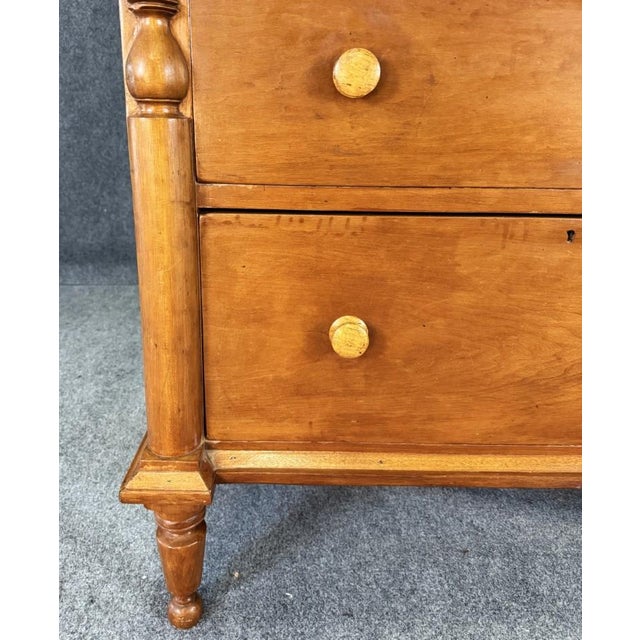 19th Century Solid Walnut Five Drawer Chest For Sale - Image 11 of 15