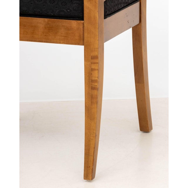 Henredon Furniture Neoclassical Style Burl Maple Armchair For Sale In New York - Image 6 of 9