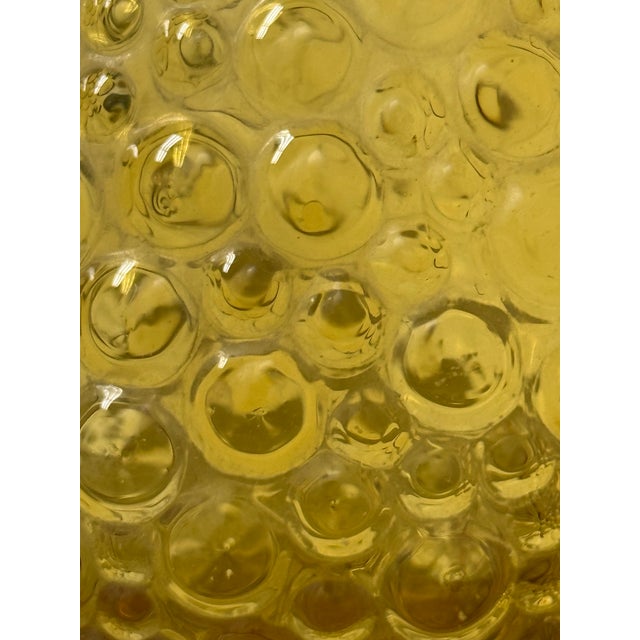 Italian Hand Blown Amber Vessel With Stopper For Sale - Image 12 of 12