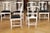 Swedish 1890s Painted Wood Dining Room Side Chairs with Black Fabric - Set of 6 For Sale - Image 11 of 13