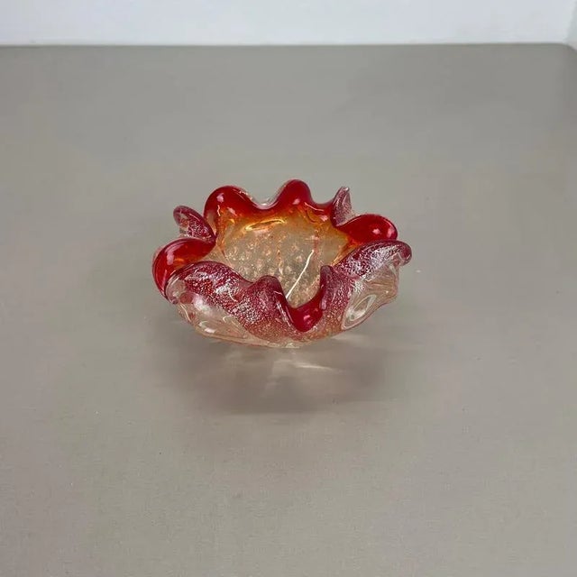 Murano Glass Floral Bowl from Barovier + Toso, Italy, 1970s For Sale - Image 3 of 18