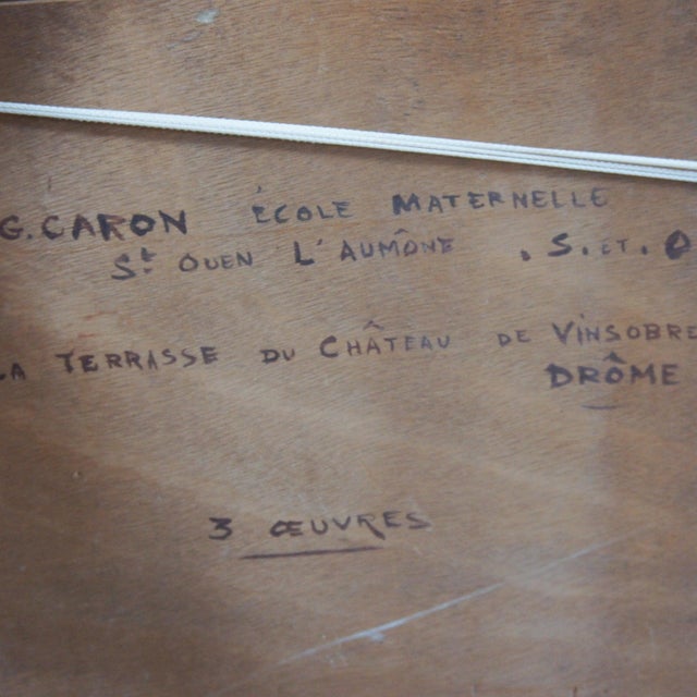 1920s Caron, A View from the Chateau Vinsobres, Painting, Framed For Sale - Image 5 of 6