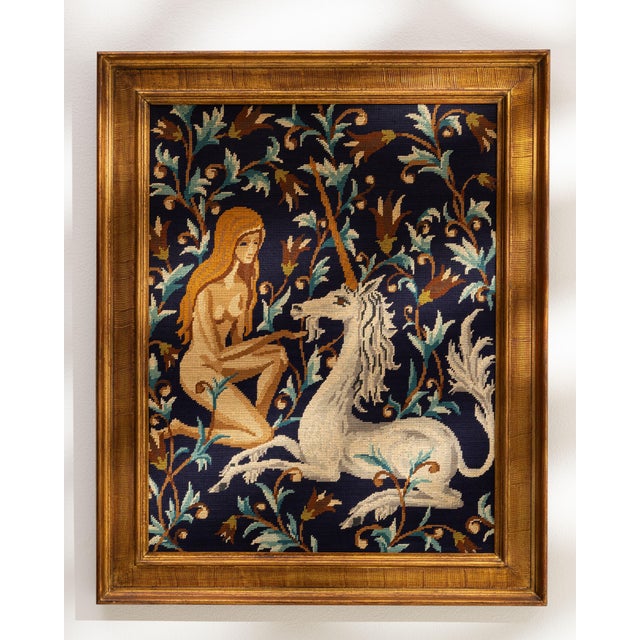 1960s France Taupe Tapestry Wall Hanging For Sale - Image 4 of 11