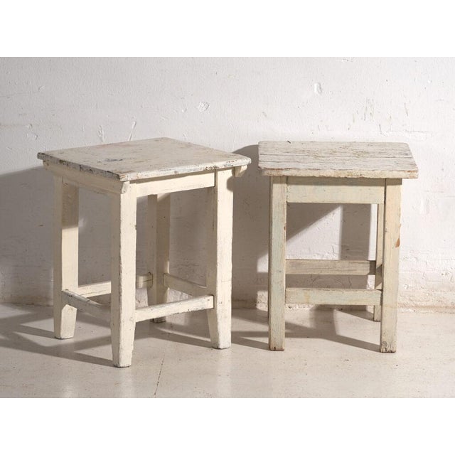 Bedside Tables in Pine Wood, Central Europe, 1940, Set of 2 For Sale - Image 11 of 12