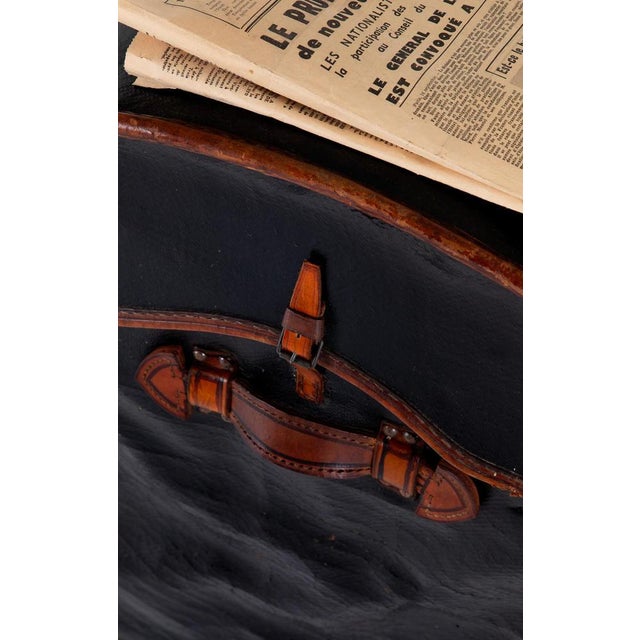 Large Leather Steamer Trunk For Sale - Image 16 of 18