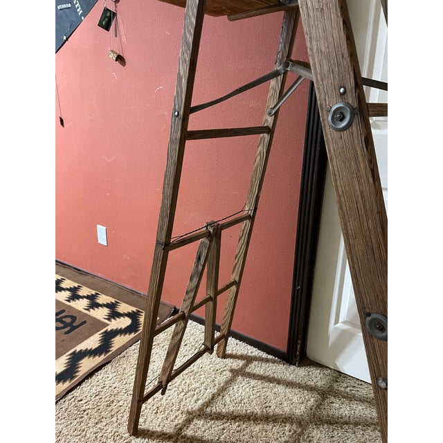 Vintage Wooden Ladder For Sale - Image 10 of 12