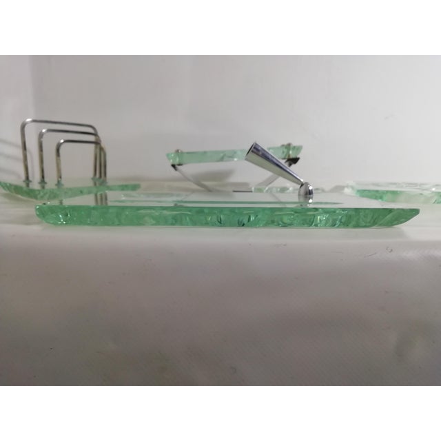 Mid-Century Modern Vintage Italian Desk Set by Pietro Chiesa for Fontana Arte, 1950s, Set of 5 For Sale - Image 3 of 10