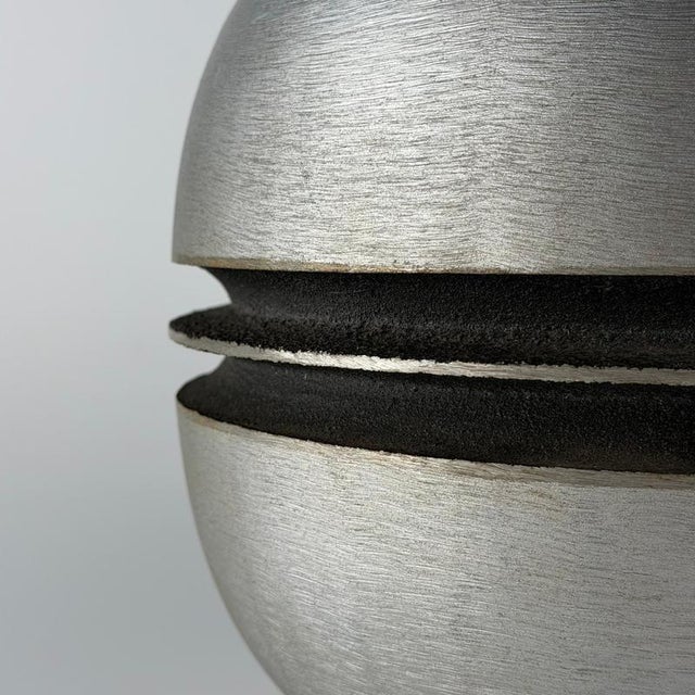 1970s Sculptural Cast Iron and Aluminum Vase by Burchiellaro, Italy, 1970s For Sale - Image 5 of 8