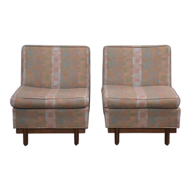1950s Frank Lloyd Wright Taliesin Slipper Lounge Chairs - A Pair For Sale