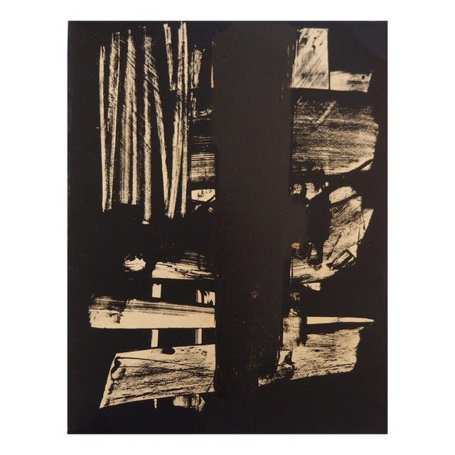 Pierre Soulages, Lithograph No. 9, 1959, Original Lithograph For Sale